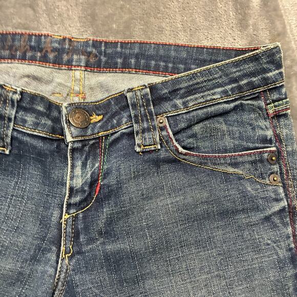 Catch A Fire Bootcut Leg Jeans Women's 26 Blue Low Rise New Forever Rinse Pants - Picture 3 of 15